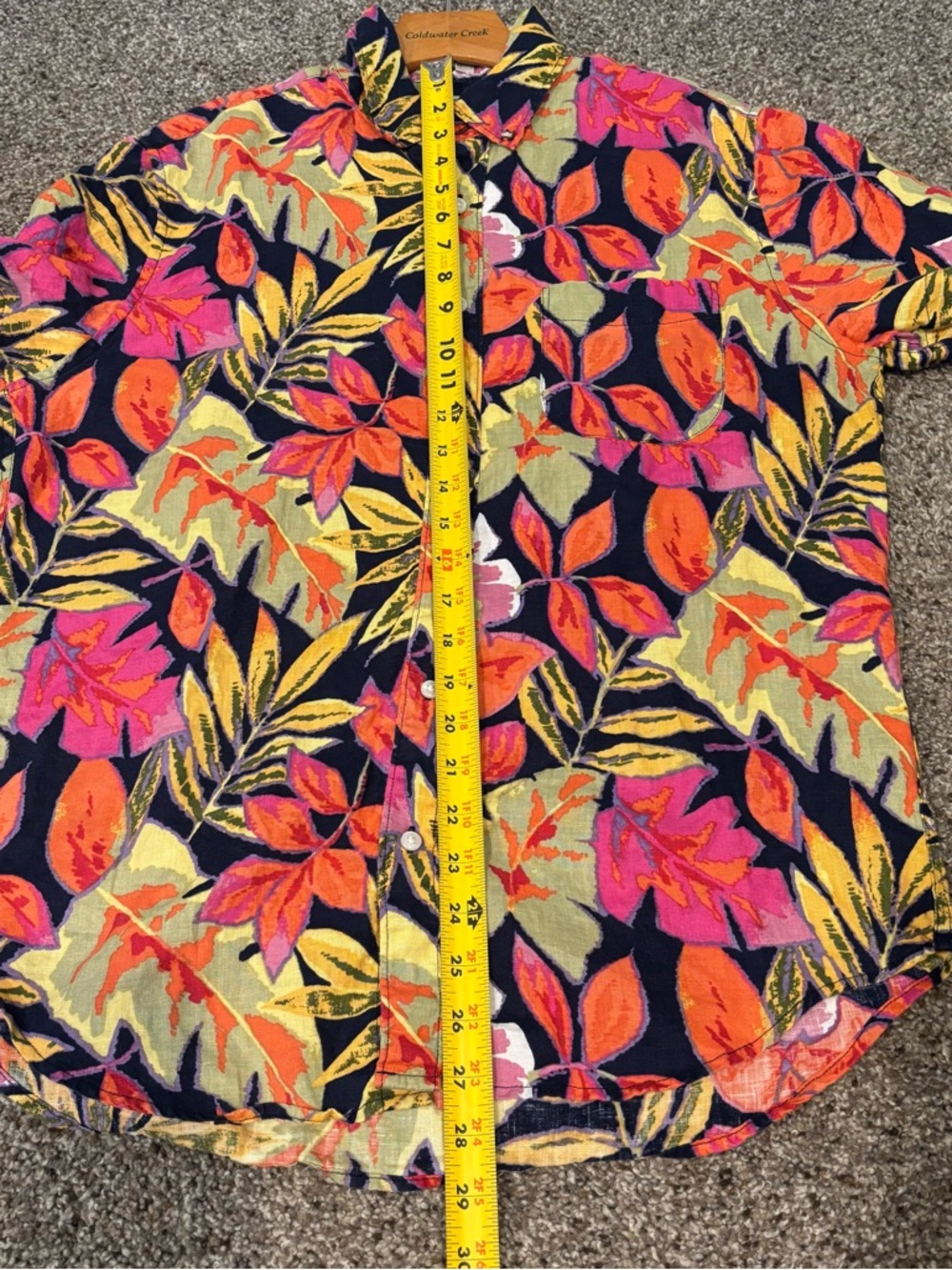 J Crew Linen Short-Sleeve Button-Up Shirt Floral Tropical Medium - Picture 8 of 8